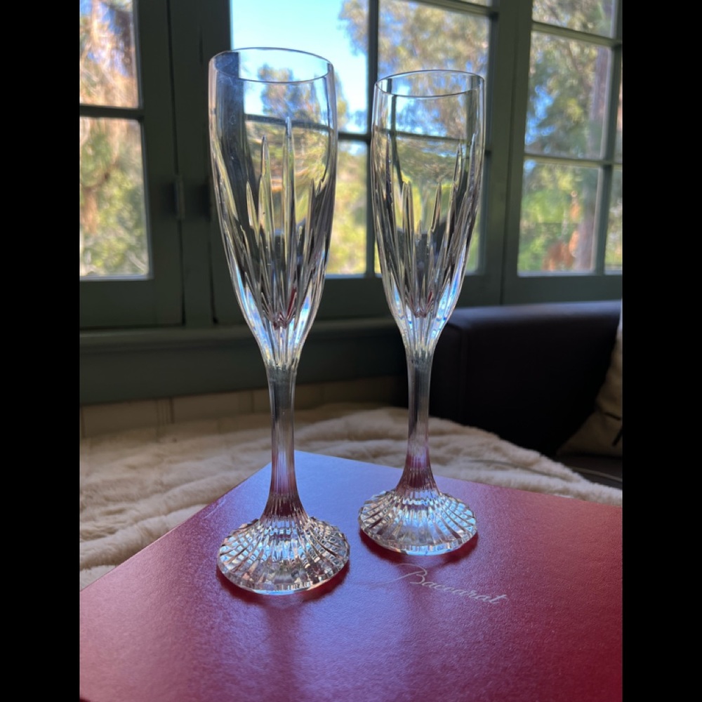 Baccarat Juniper champagne flutes, set of 2